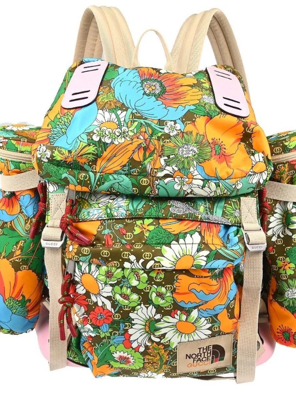 Best07/ Gucci x The North Face Flower Multicolor Rucksack 650294 520891 NQ10908